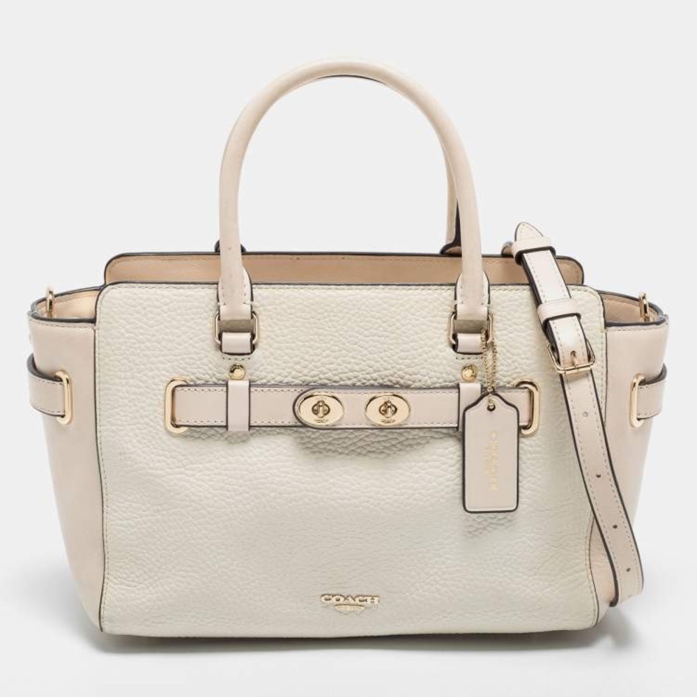 Value $550 Coach Swagger 27 Carryall in Pebbled Leather Satchel Crossbody Bag